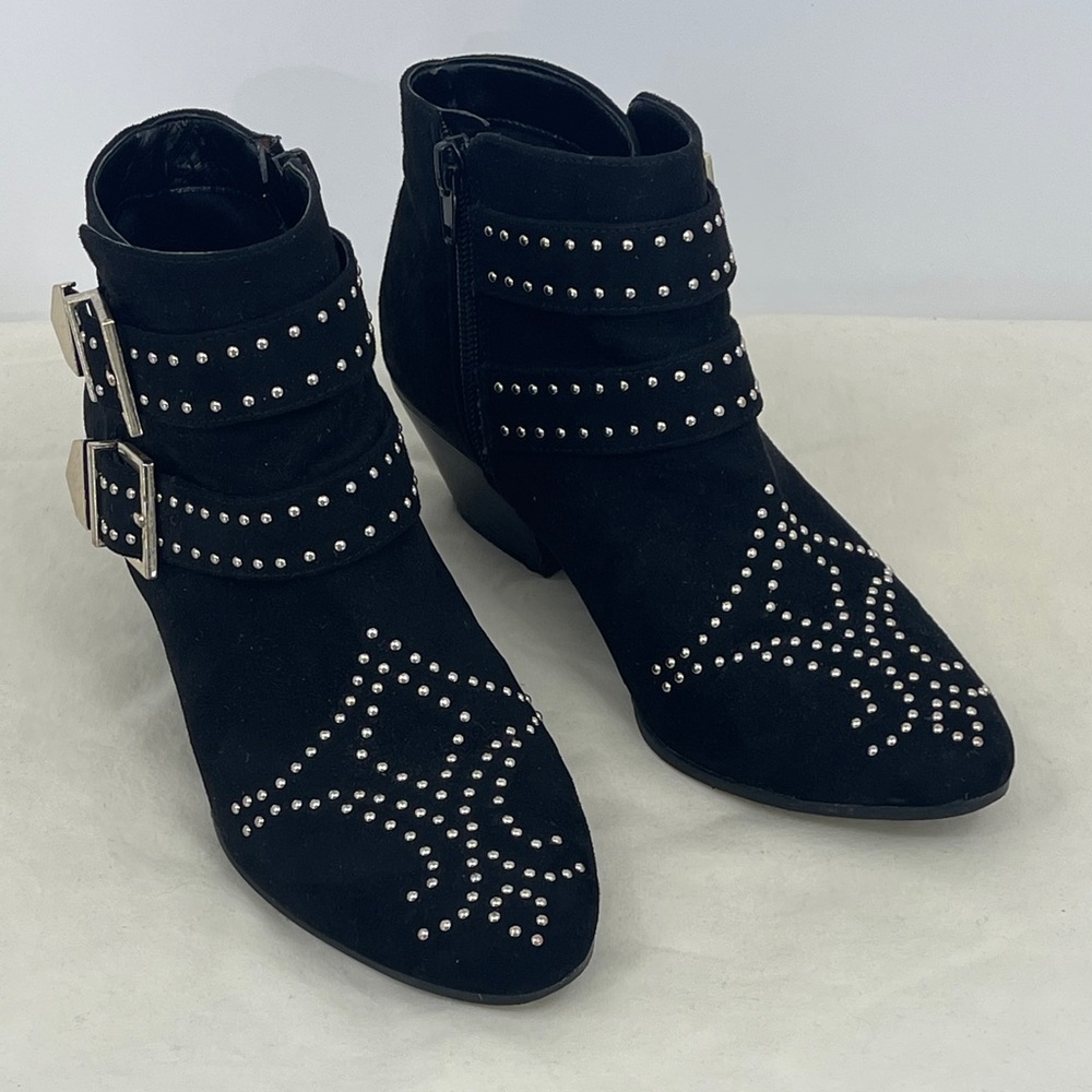 INC International Concepts ILIANA Black Studded Ankle Boots WOMANS SIZE 6M